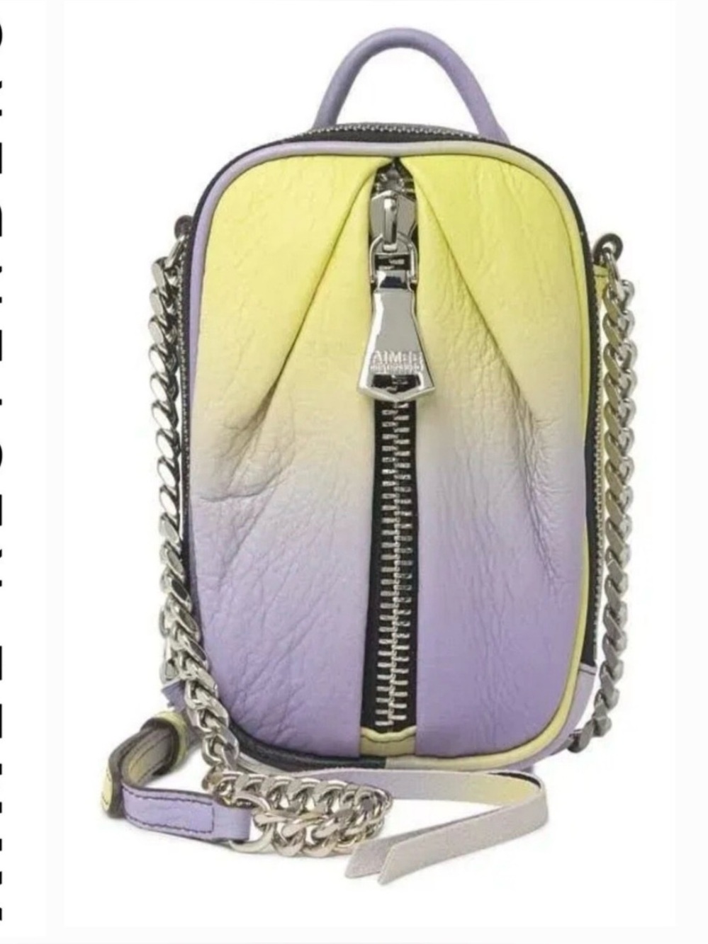 Aimee Kestenberg Yellow to Lavender Ombre Leather Crossbody